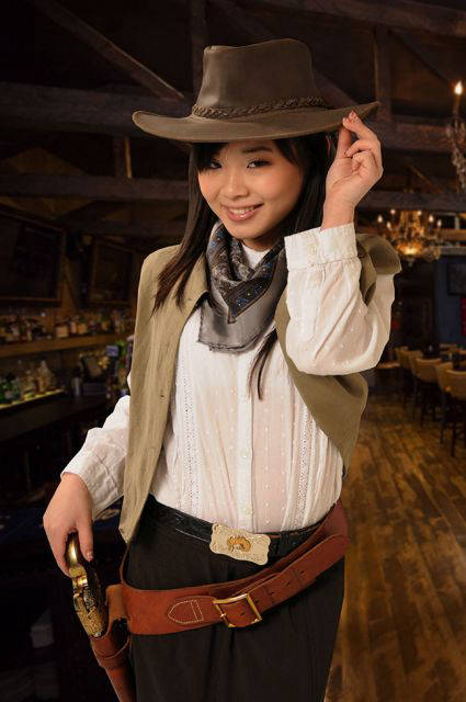 Asian Cowboy Girl at PokerGirls Strip Poker